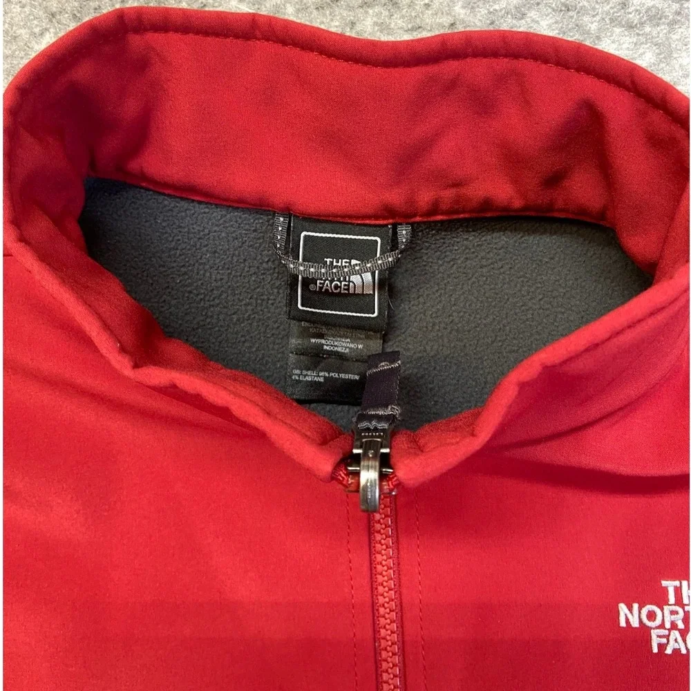 The North Face Boys Red Apex Bionic Softshell Jacket Full‎ Zip Size Large 14/16